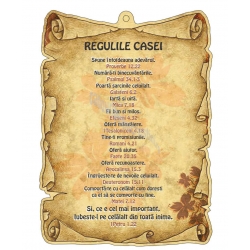 Aplica contur din lemn Regulile Casei